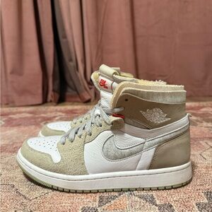 Jordan Athletic Shoes in White and Tan